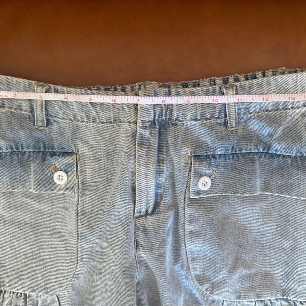 BiBi jogger Mineral Washed jeans wide leg cinch tie bottom SZ Small - Picture 9 of 9